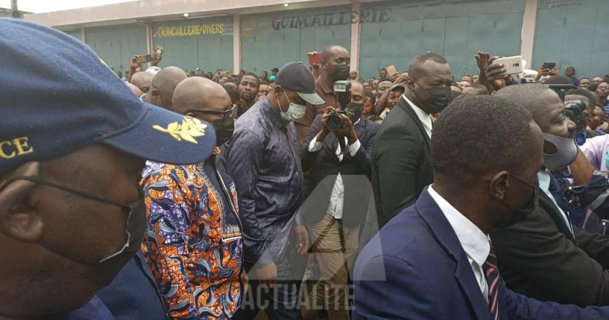 Arrivée de Sama Lukonde sur le lieu de l'incident à Matadi Kibala