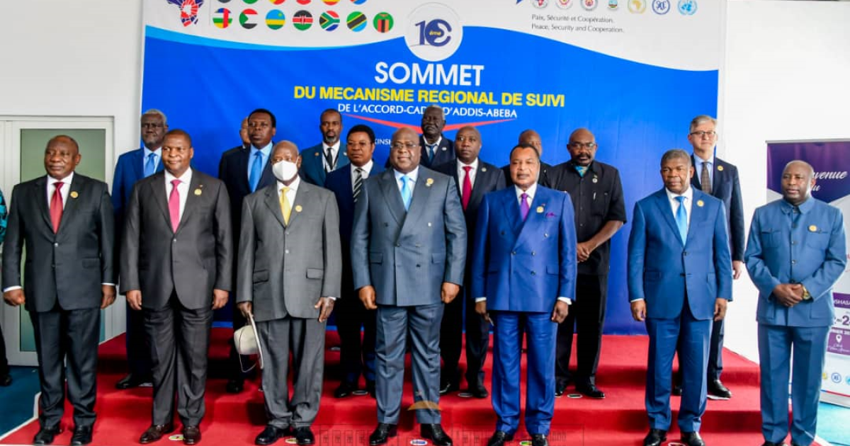 Photo de famille à l'occasion du sommet sur l'Accord-cadre d'Addis-Abeba