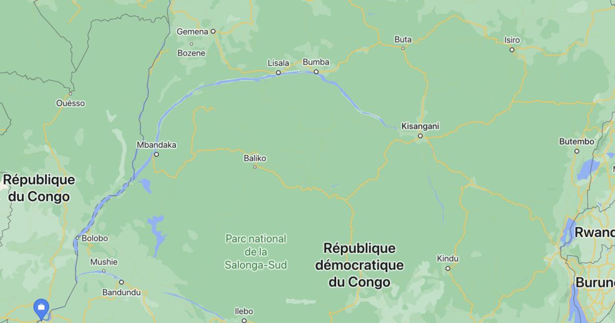Localisation de la ville de Nzako et sa proximité avec la RDC