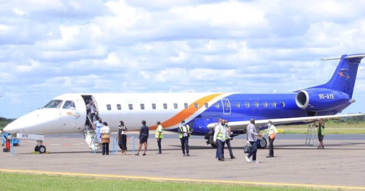 Un avion de Mwant Jet 