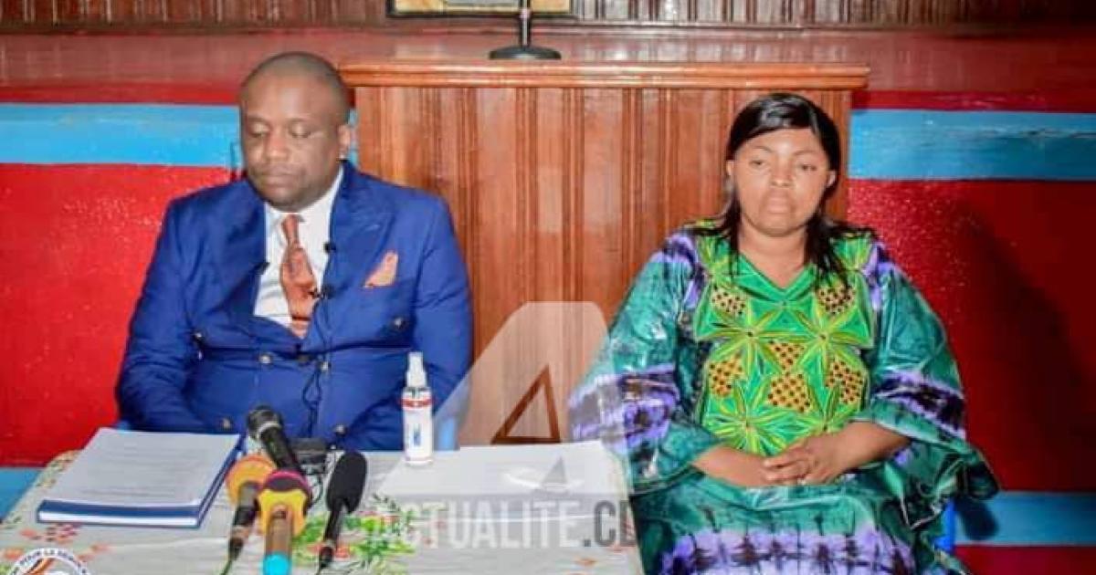 Patrick Matthias Kabeya, gouverneur du Kasaï-Oriental et sa colistière Julie Kalenga 