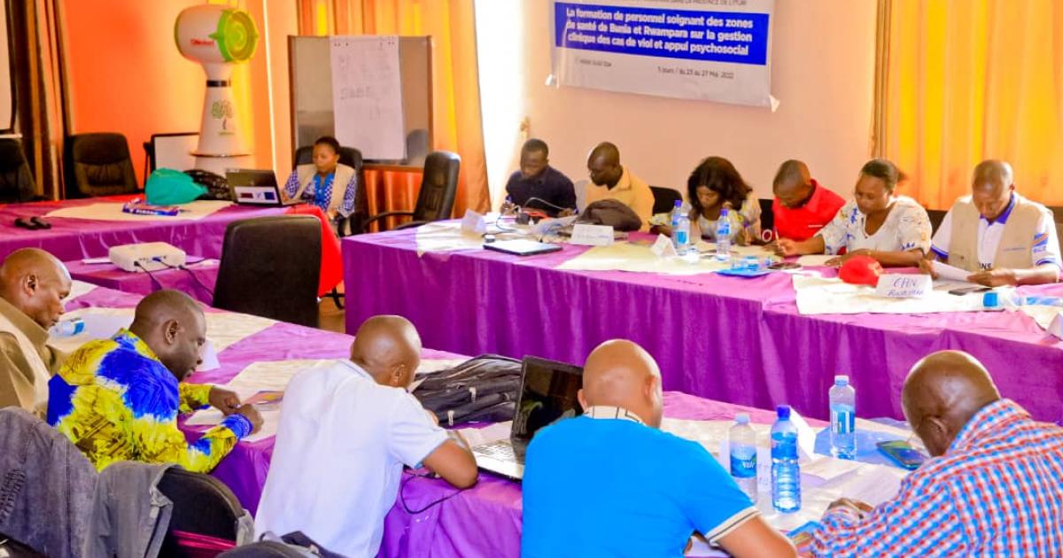 Des prestataires de santé en formation à Bunia