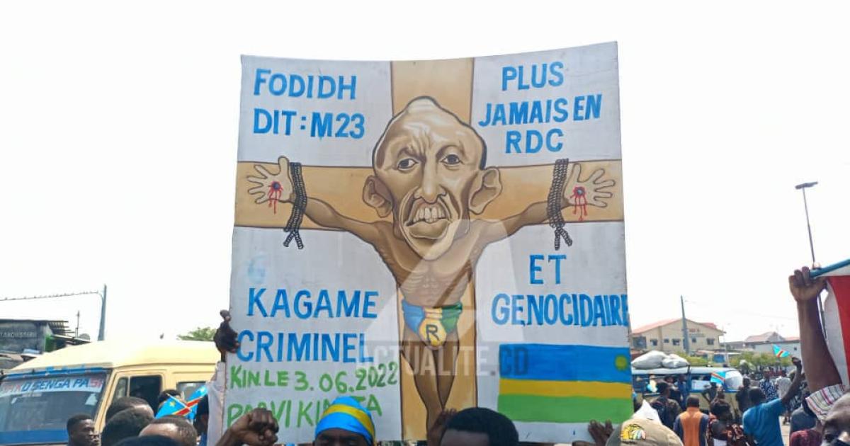 Manifestation contre le soutien du Rwanda au mouvement du M23