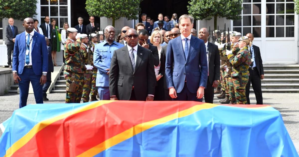 Sama Lukonde à Bruxelles devant la dépouille de Lumumba