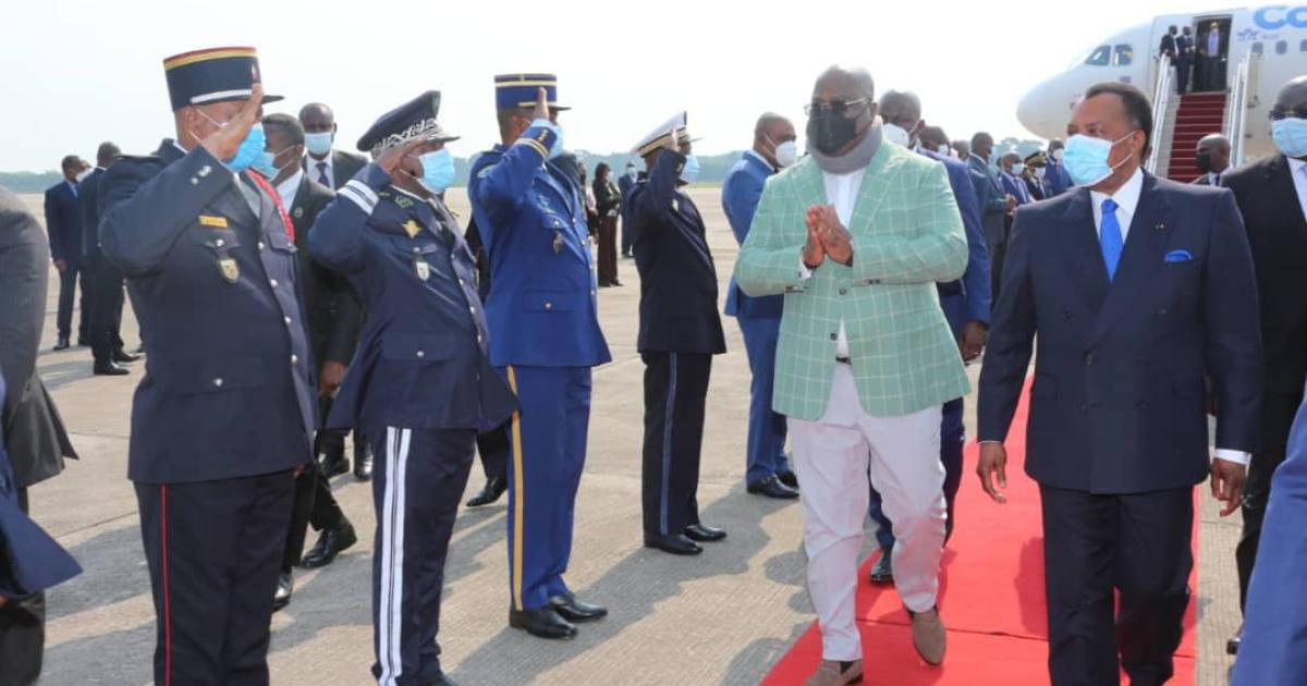 Felix Tshisekedi accueilli à Oyo par Denis Sassou le samedi 4 juin 