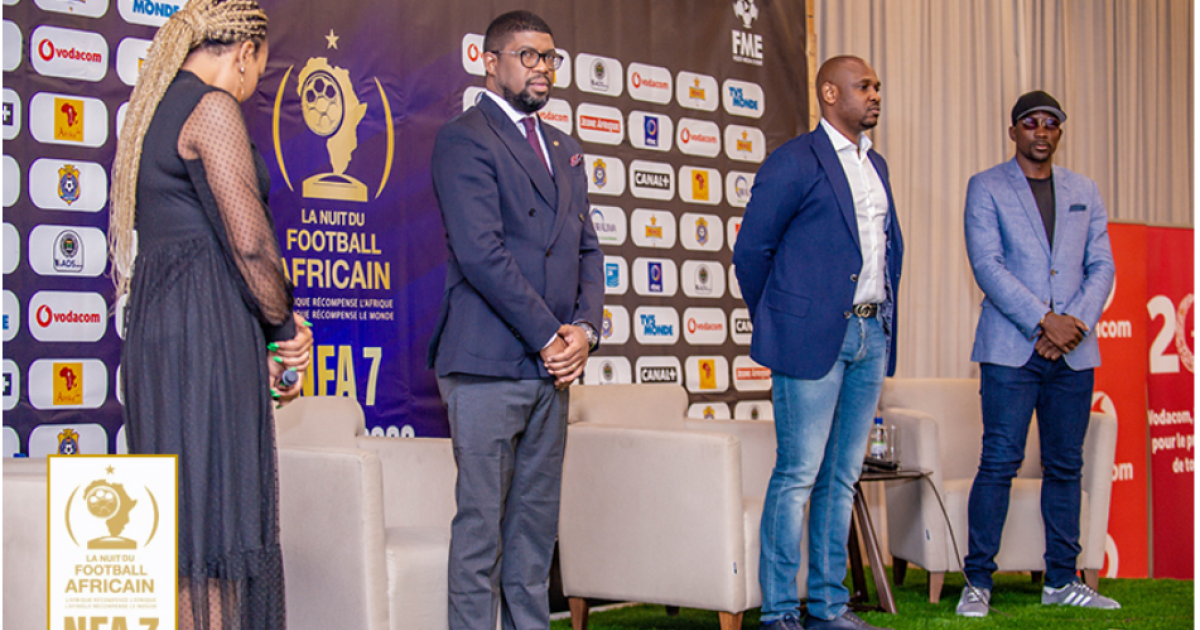 De gauche à droite : Serge Nkonde - ministre des Sports congolais, Yves Sawadogo - président du comité d’organisation de la NFA et Shabani Nonda