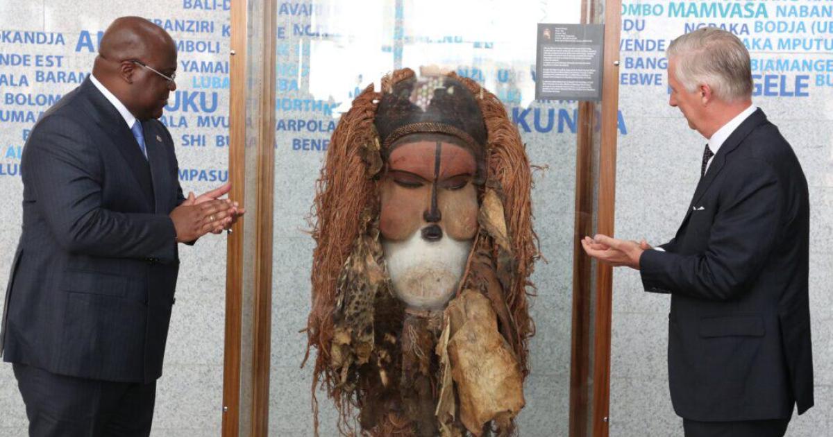 Félix Tshisekedi et le roi Philippe au musée national de la RDC 