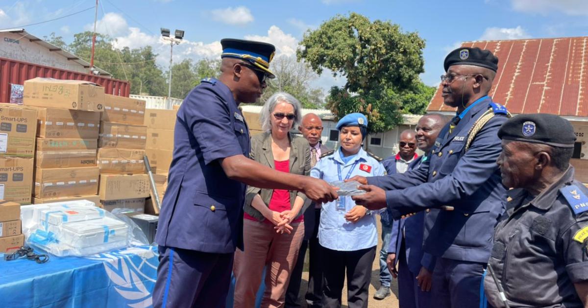 La Monusco remet à la PNC Beni des matériels de maintien de l'ordre et de prévention d'attentats