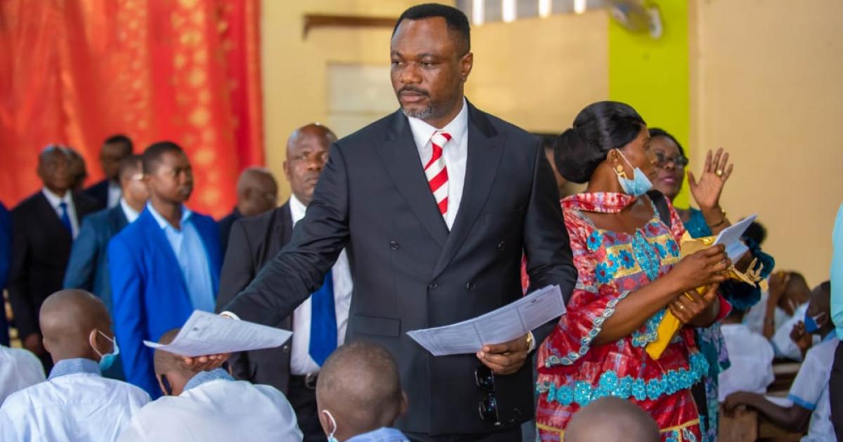 Tony Mwaba, ministre de l'EPST au lancement de l'ENAFEP 2022