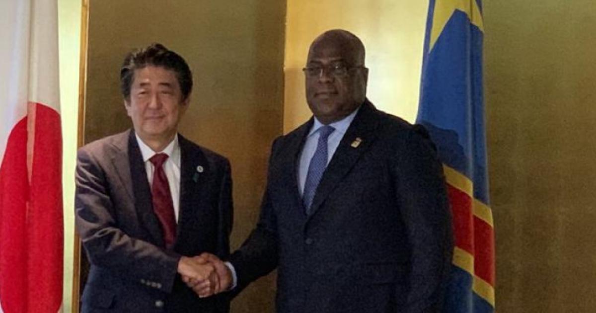Photo d’archives/Félix Tshisekedi et Shinzo Abé