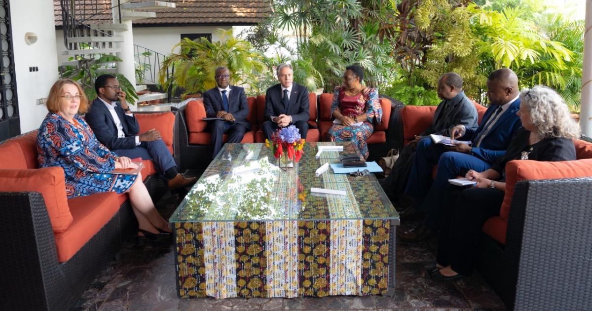 Antony Blinken avec les activistes congolais 