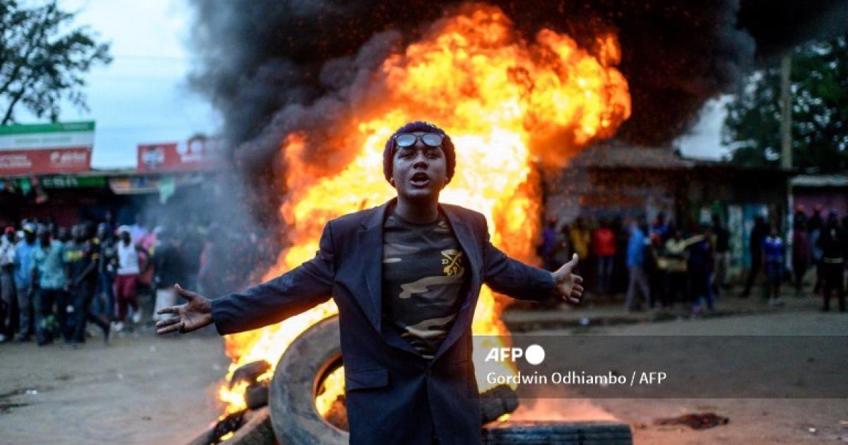 Manifestation après la proclamation de résultat de la présidentielle au Kenya