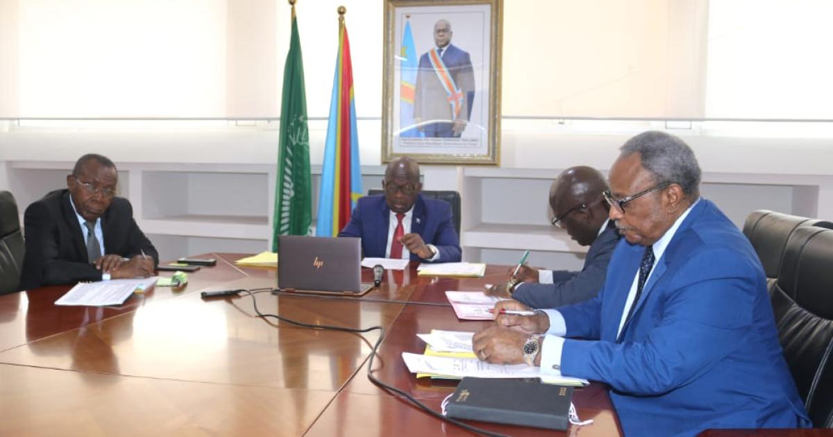 Christophe Lutundula participant à la réunion duConseil de Paix et de Sécurité de l’Union africaine