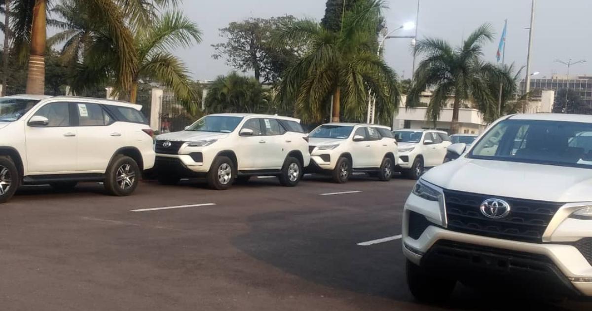 Des jeeps remises aux Léopards ce jeudi par le président de la république. 