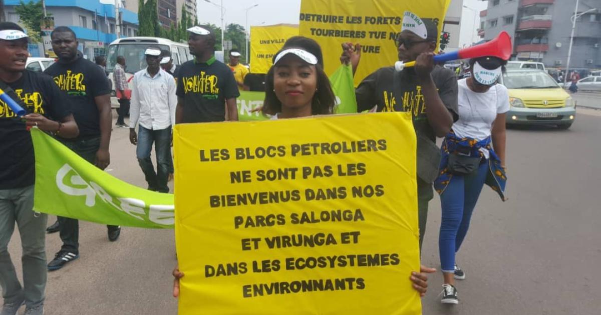 Des militants pro-climat marchent à Kinshasa 