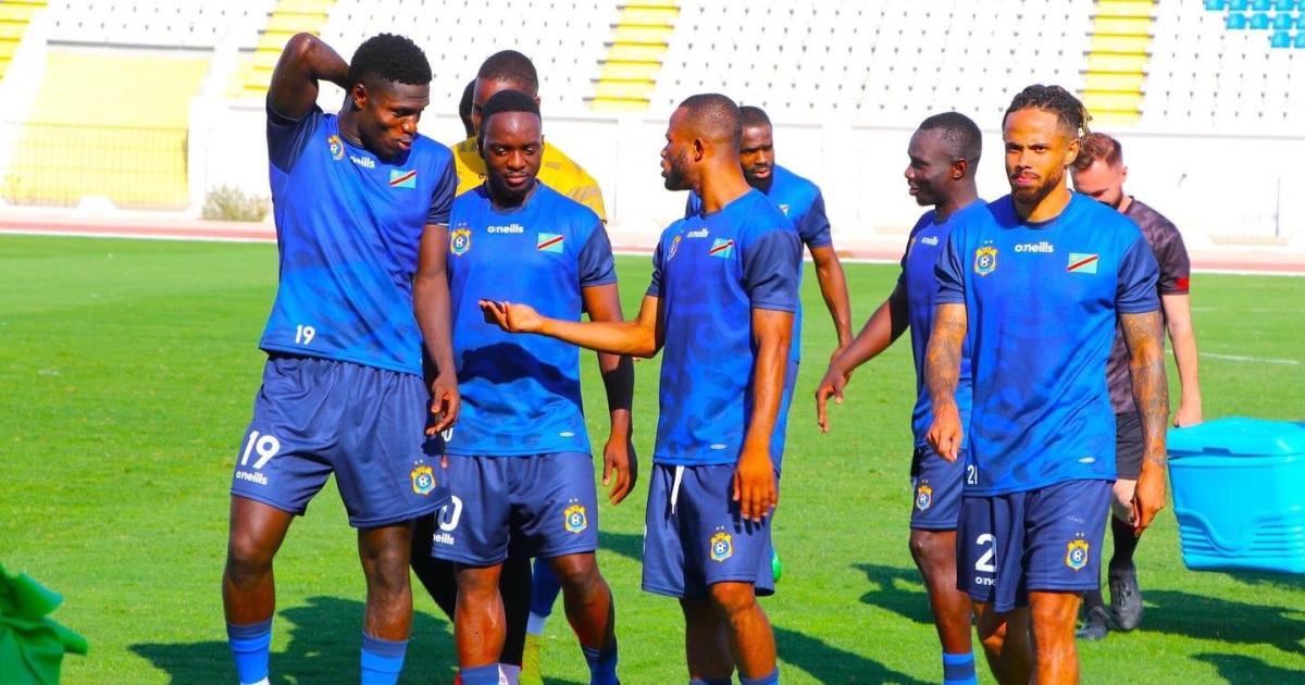 Les Léopards lors d'une séance d'entrainement au Maroc 