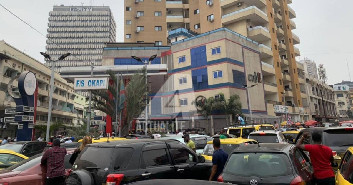 Une station-service sur l'avenue Colonel Ebeya à Gombe/Kinshasa 