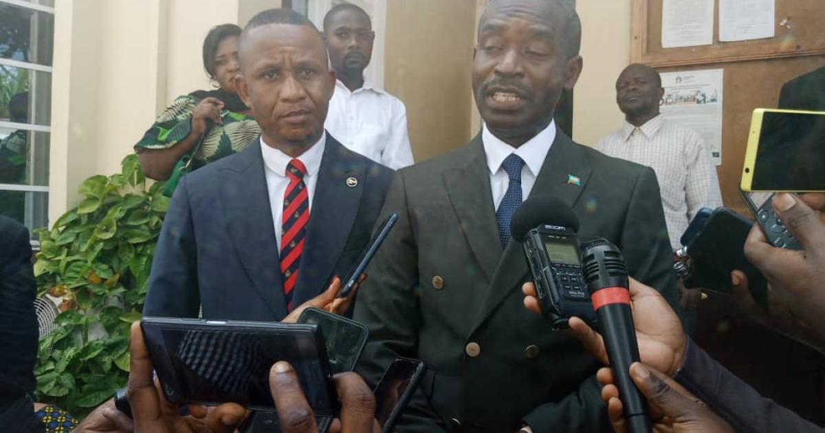Le nouveau Directeur de la DPMER/Sud-Kivu et son adjoint 