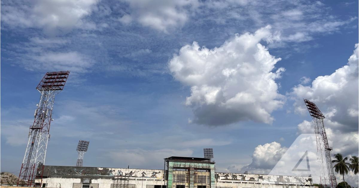 Le stade Tata Raphaël en réhabilitation/Ph. ACTUALITE.CD