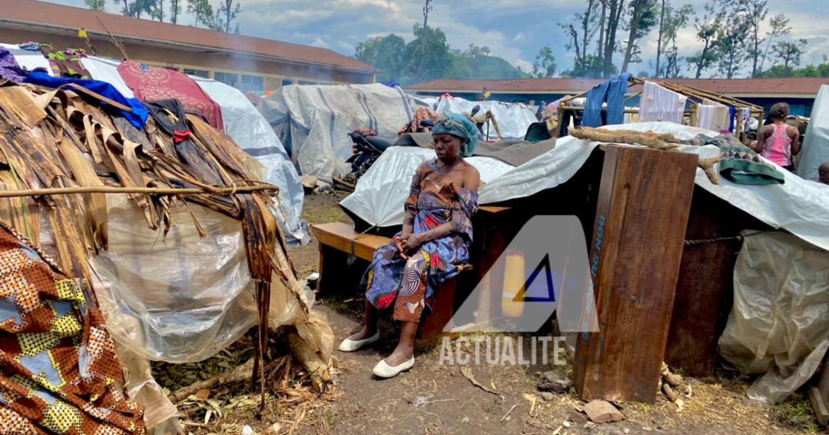 Les déplacés regroupés sur un site temporaire en RDC. Photo d’illustration/ACTUALITE.CD