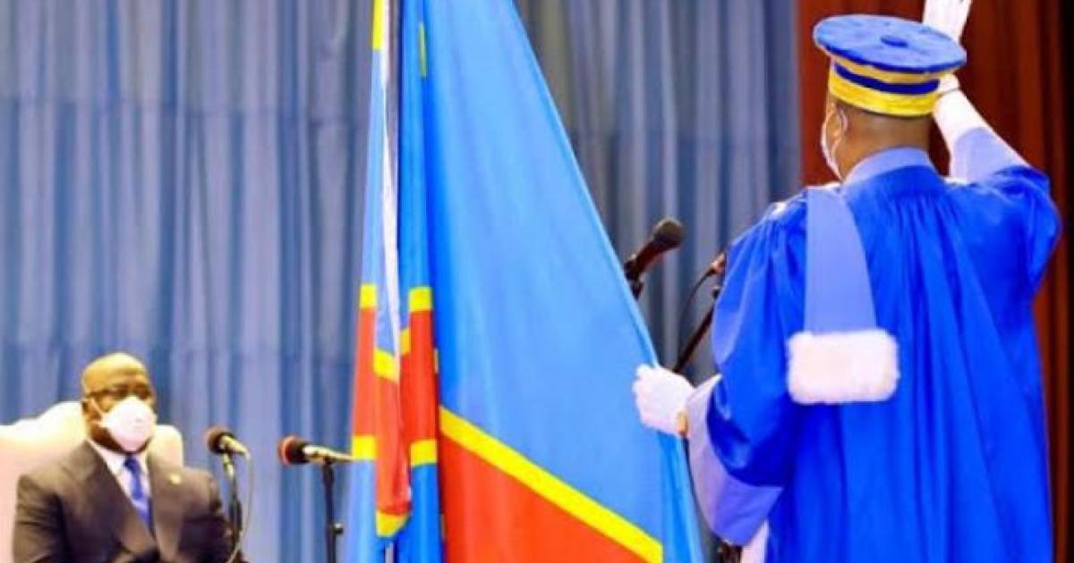 Tshisekedi recevant le serment de hauts magistrats du PG près la Cour constitutionnelle