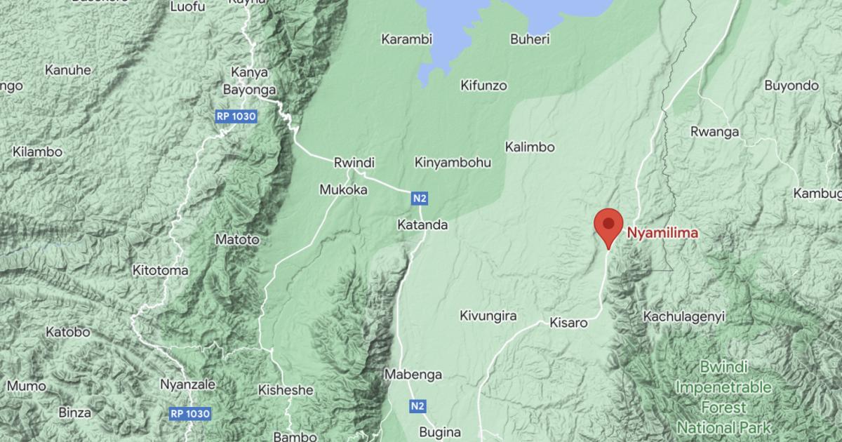 Localisation de Nyamilima dans le territoire de Rutshuru