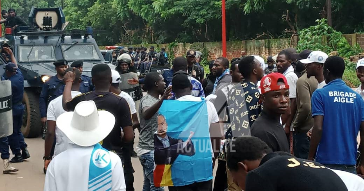 Manifestation des membres de Ensemble pour la République à Lubumbashi 