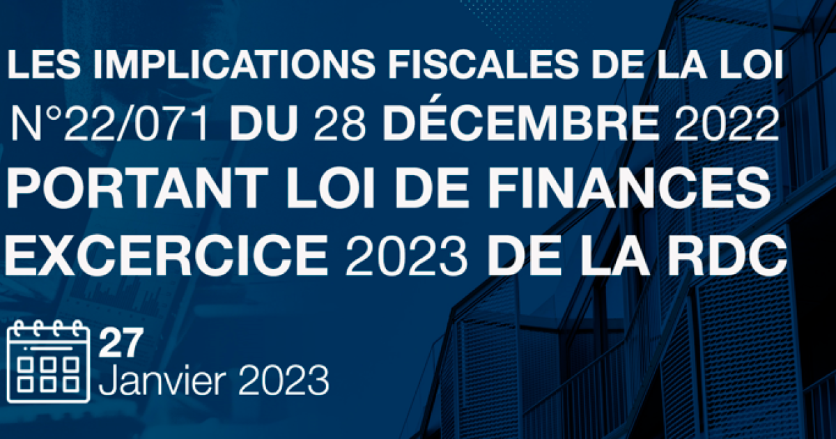 Formation entrepreneuriale sur les implications fiscales de la loi de finances exercice 2023 