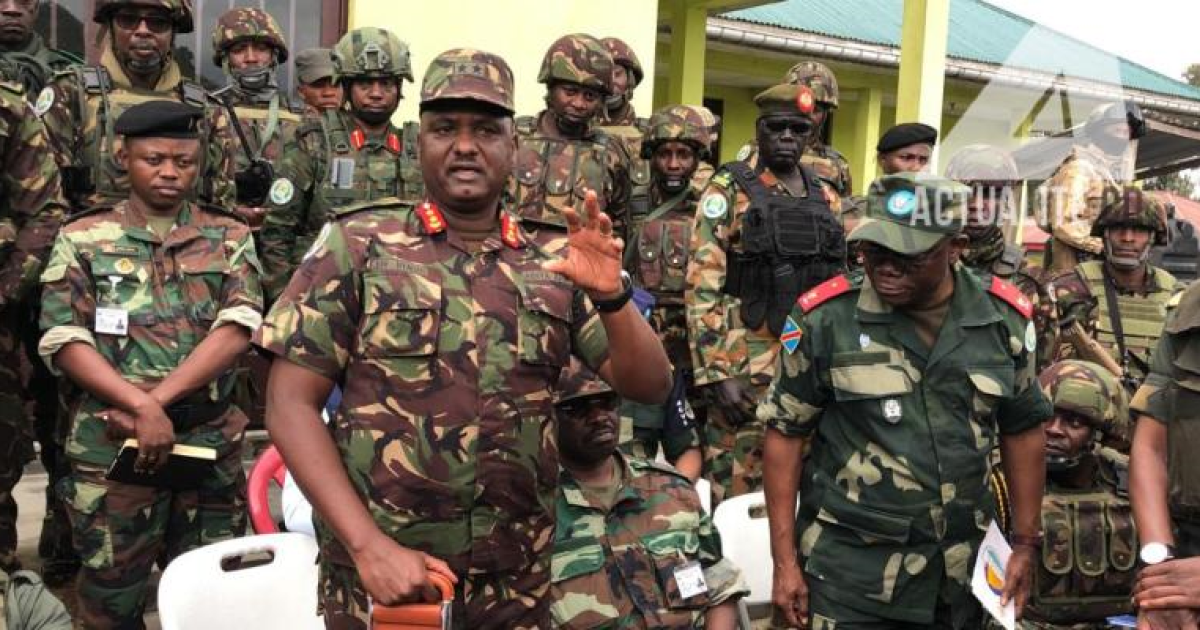 Les militaires de la force régionale de l'EAC à Goma