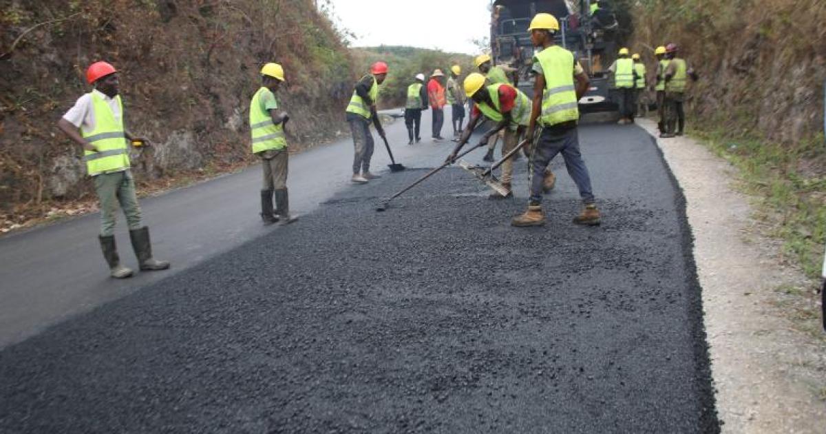 Image d'archives. Travaux sur la RN1, tronçon Kinshasa-Matadi