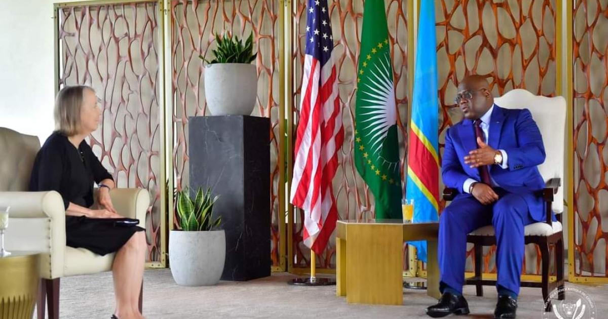 Félix Tshisekedi et Lucy Tamlyn
