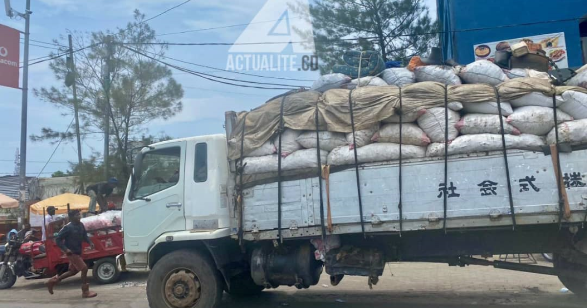 L'arrivée à Goma d'un camion avec marchandises en provenance de Rutshuru