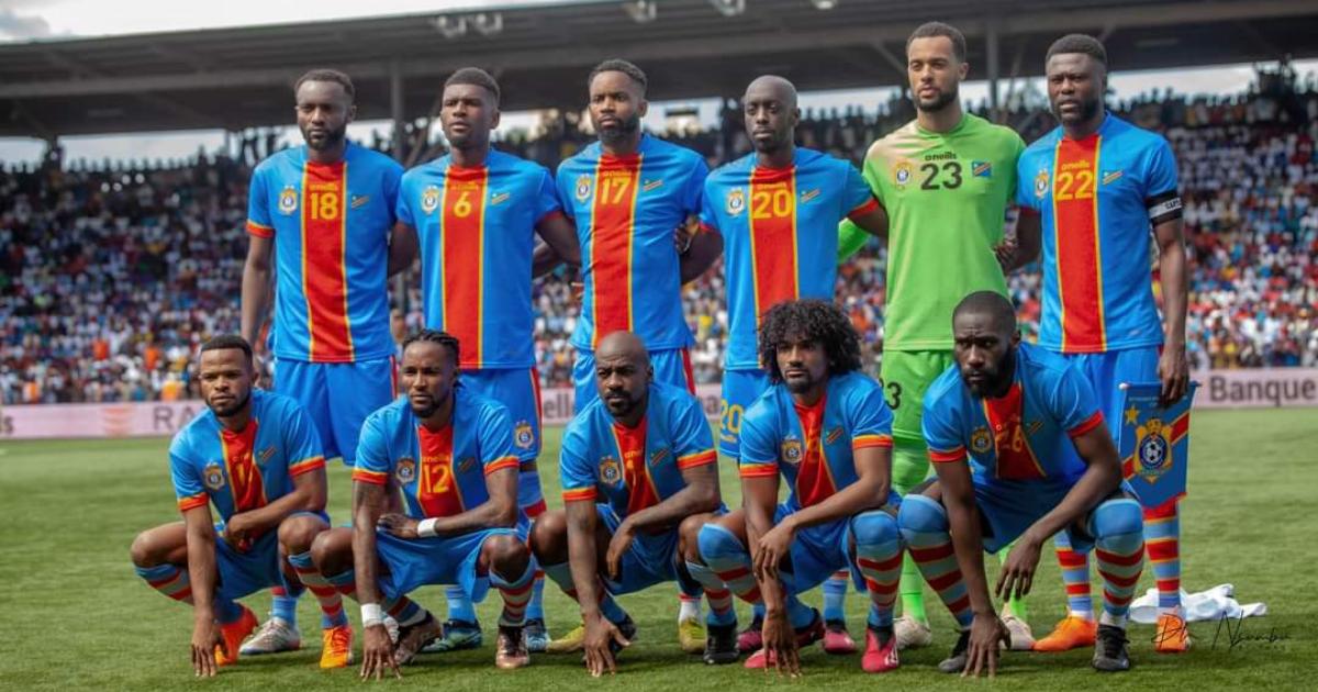 Les Léopards lors du match contre la Mauritanie à Lubumbashi 