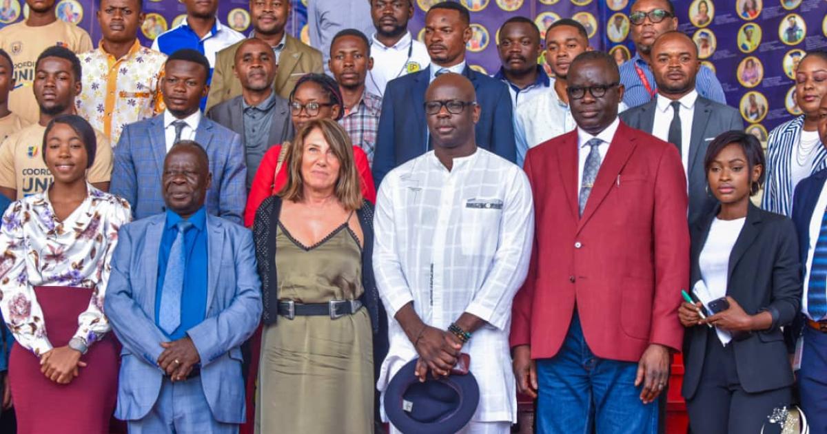 Lilian Thuram et les étudiants de l'UNIKIN