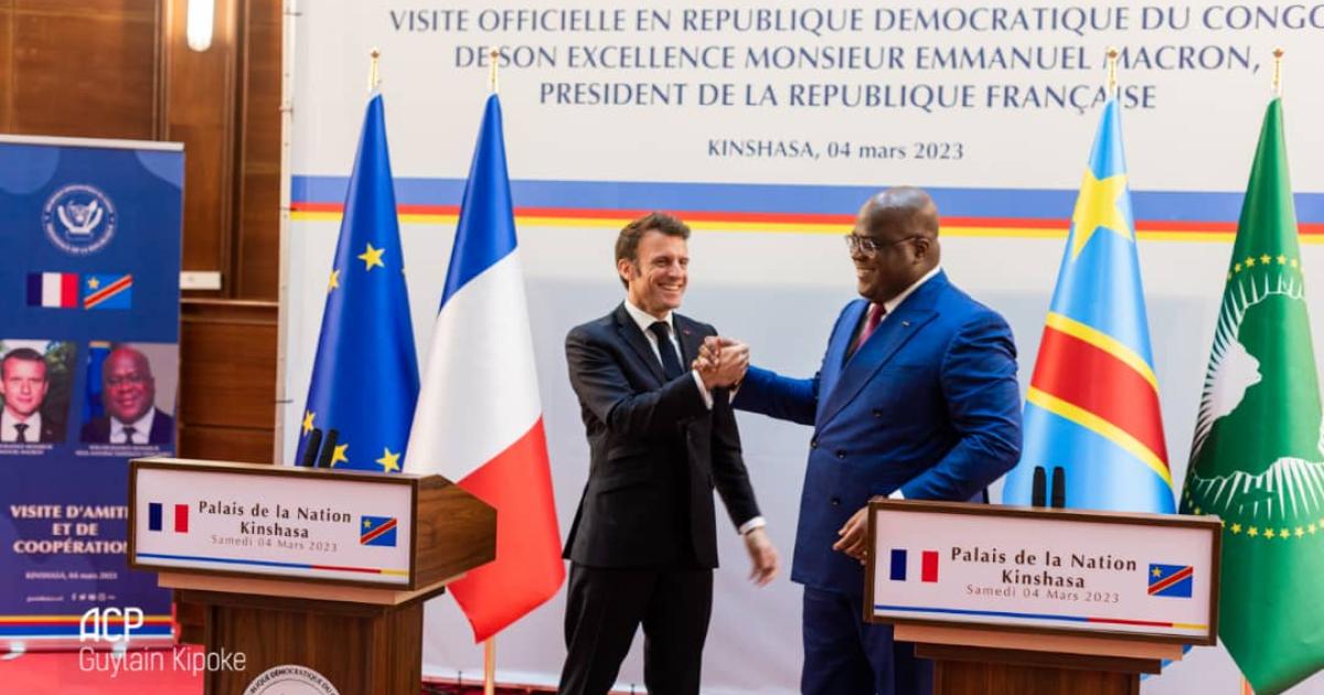 Félix Tshisekedi et Emmanuel Macron