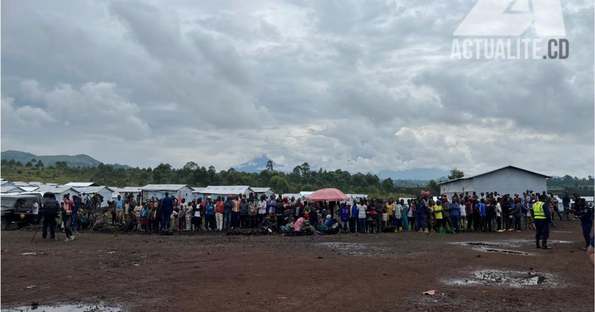 Déplacés de Bushagara, à proximité de Goma. Photo/ACTUALITE.CD