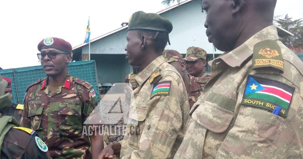 Les militaires de l'EAC à Kibumba