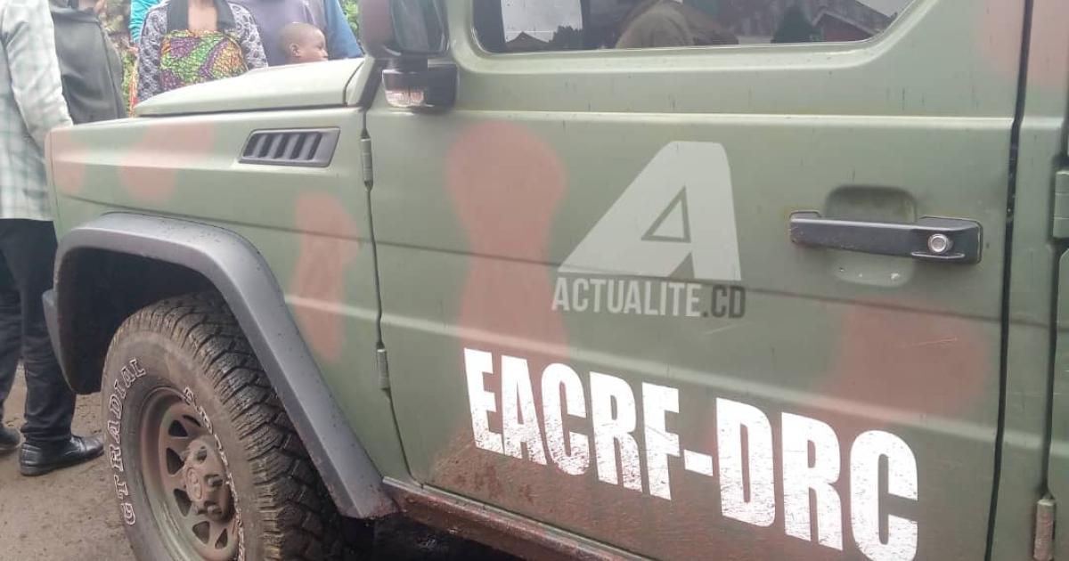 Un véhicule de la force régionale de l'EAC
