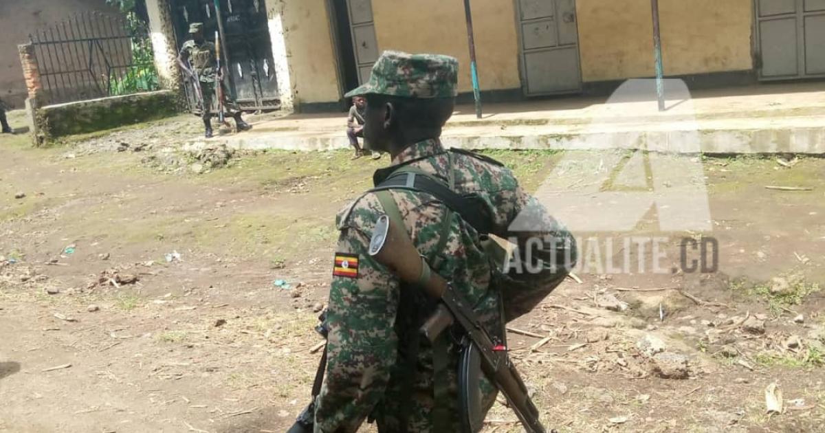 Un soldat ougandais de l'EAC à Bunagana