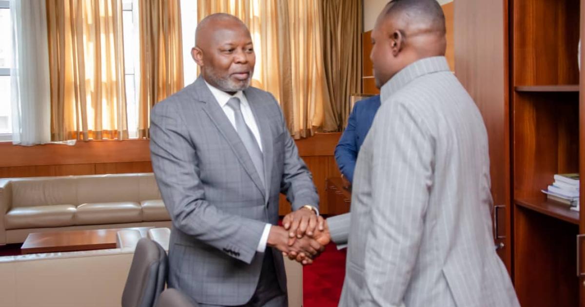 Vital Kamerhe, ministre de l'économie nationale et Jules Alingete, inspecteur chef de service à l'IGF