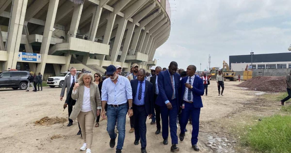 Visite de l'administratrice de l'OIF au stade des Martyrs en prévision des IXès jeux de la Francophonie 