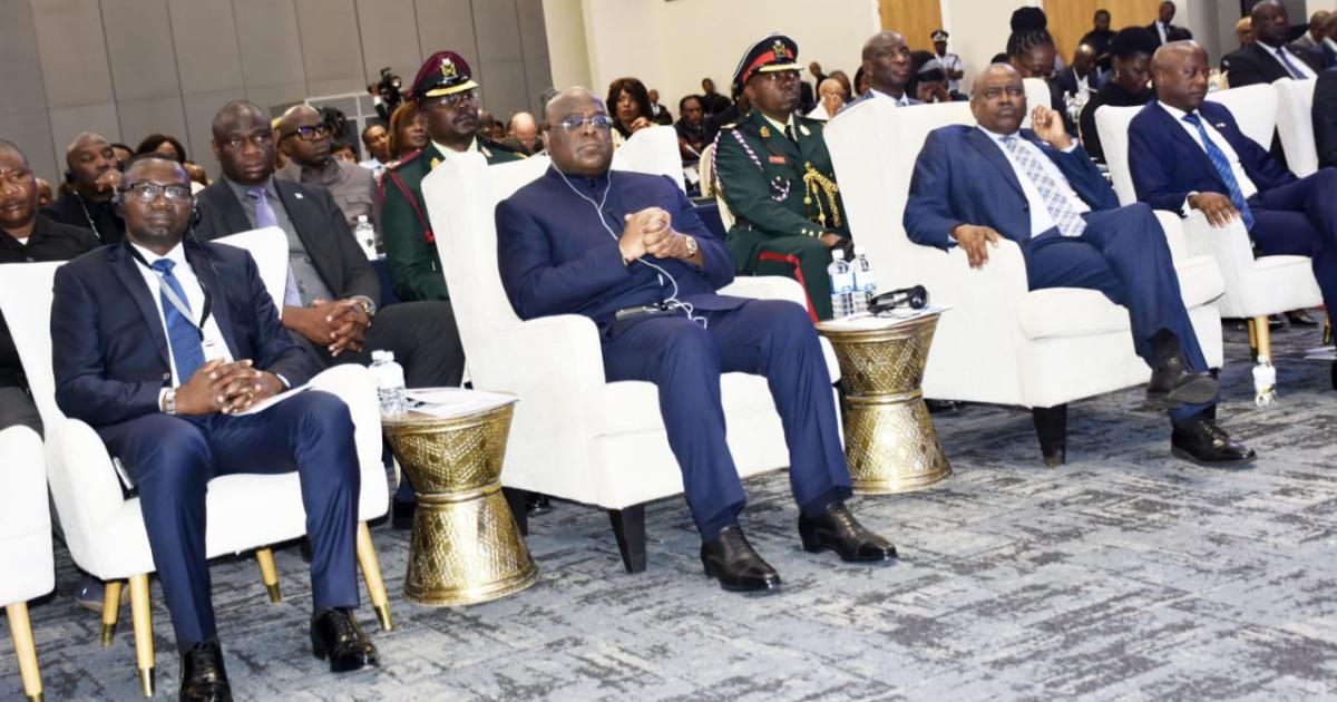 Julien Paluku et Félix Tshisekedi au forum économique de Gaborone