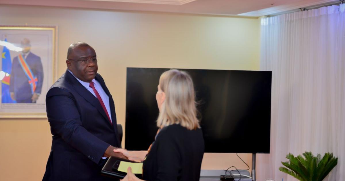Ambassadeur Lucy Tamlyn recue par Jean-Pierre Bemba