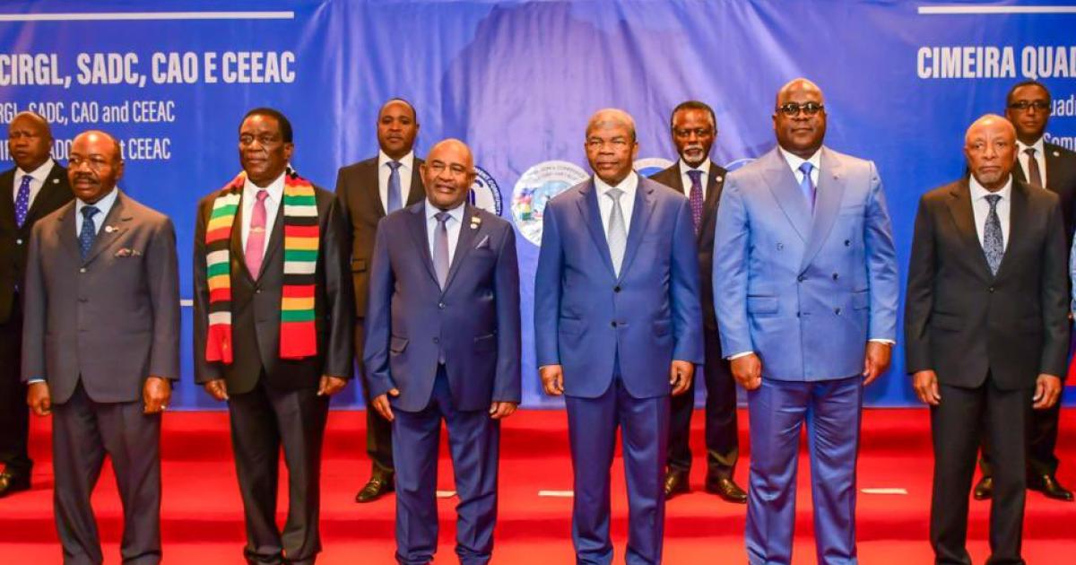Les Chefs d'Etat et de gouvernement au sommet Quadripartite à Luanda