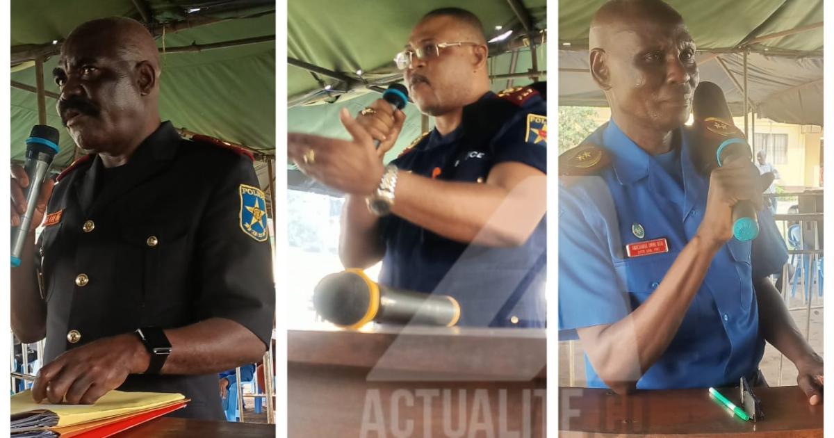 De gauche à droite: Aba Van, Placide Nyembo et Vital Awashango