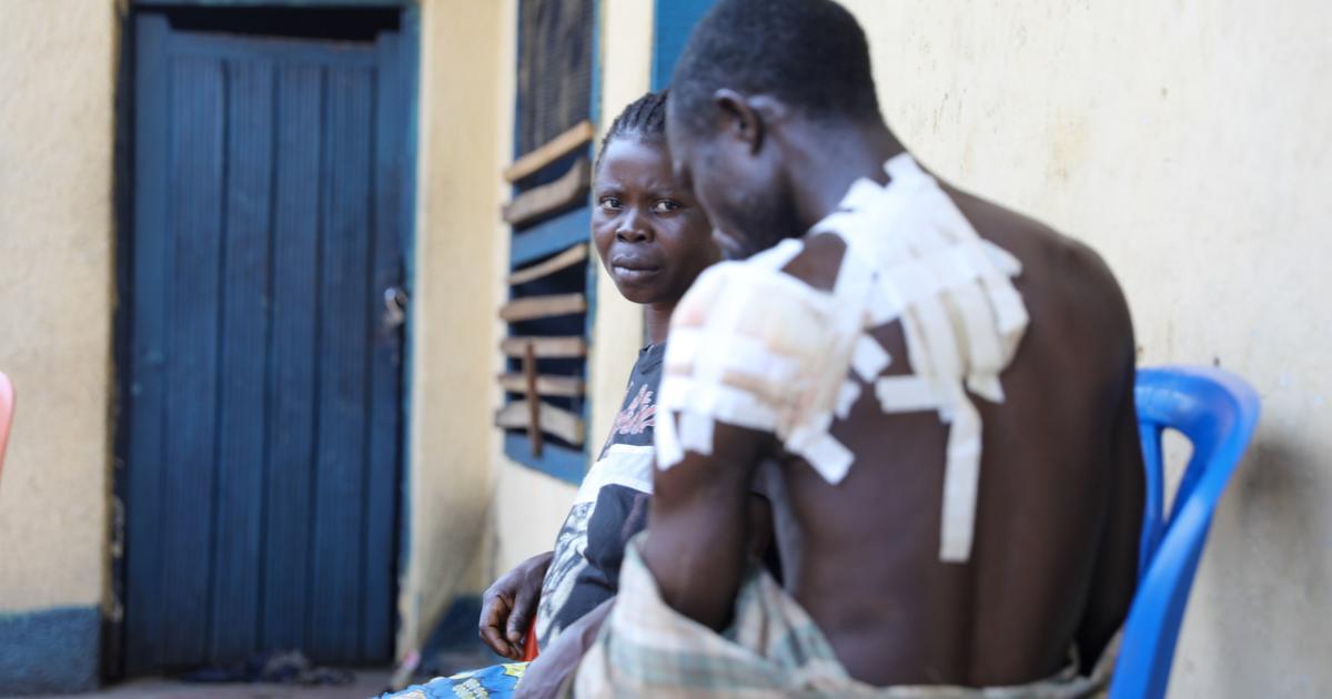 Une victime des violences de Kwamouth/Ph. OCHA