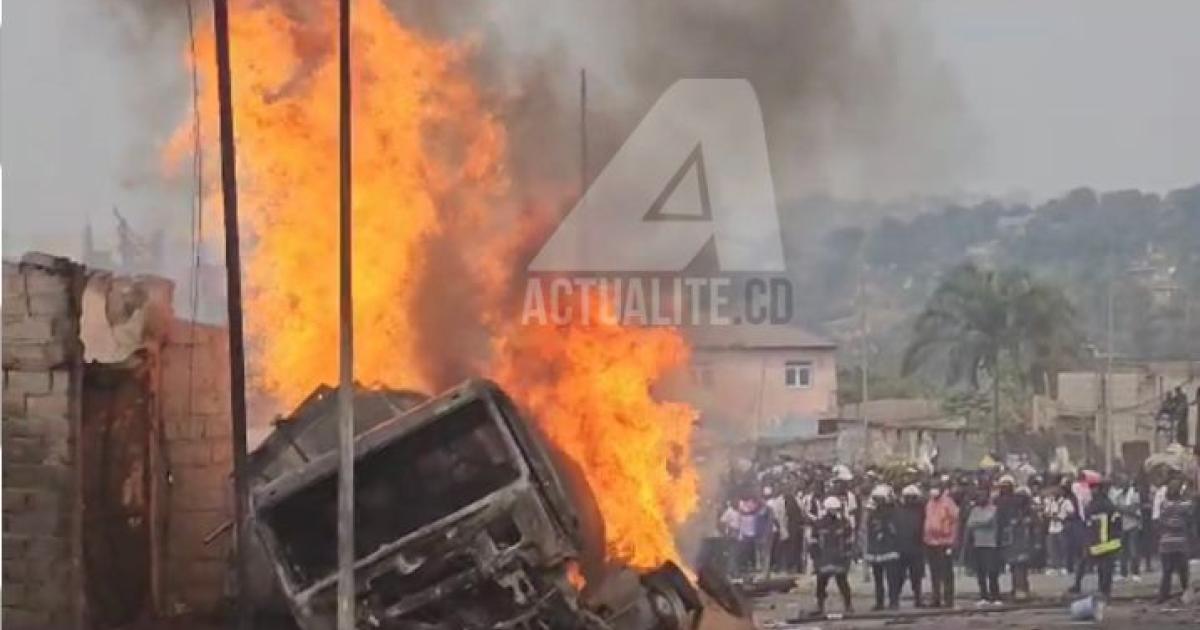 Explosion d'un camion citerne de carburant à Kinshasa