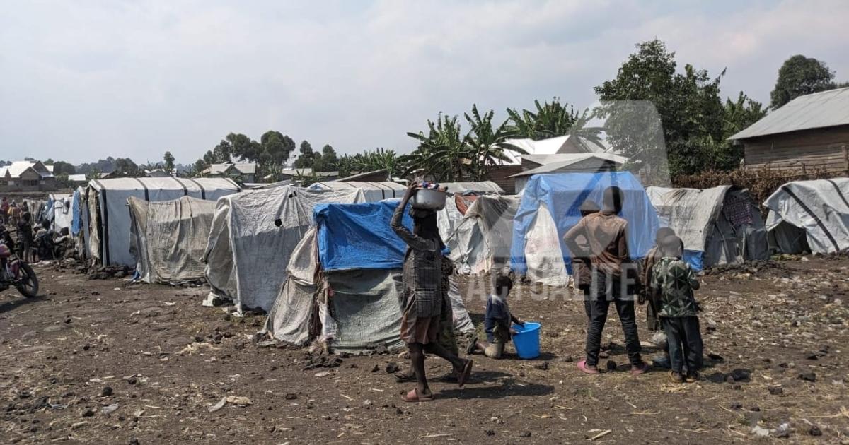 Le site des déplacés à Kanyaruchinya près de Goma