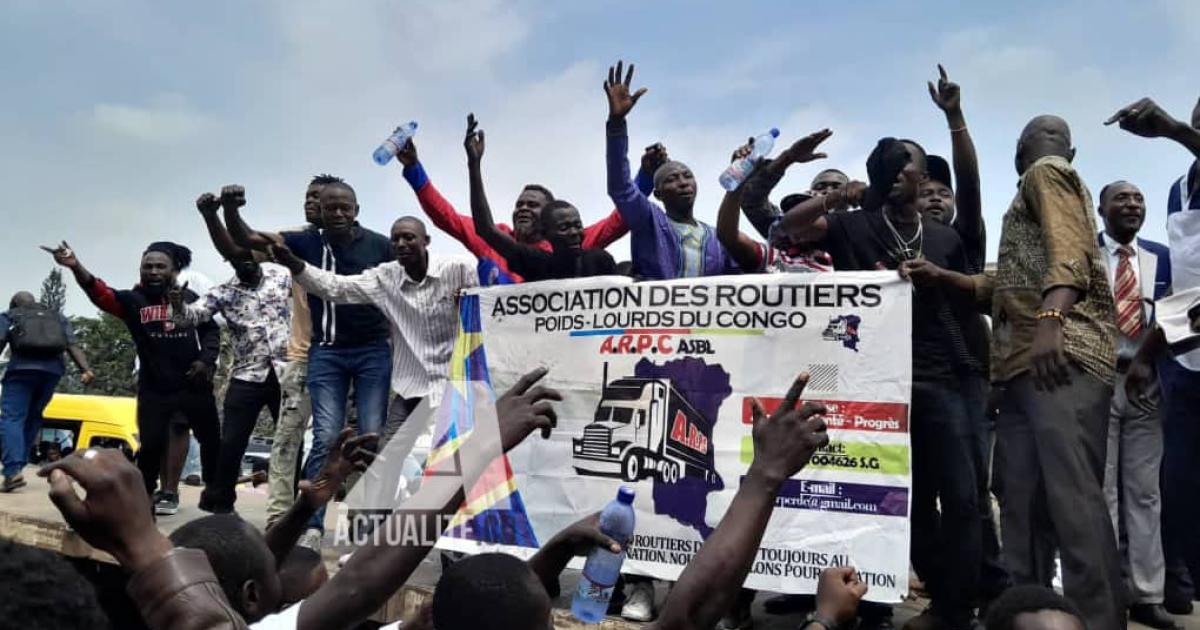 Manifestation des chauffeurs de poids lourds 