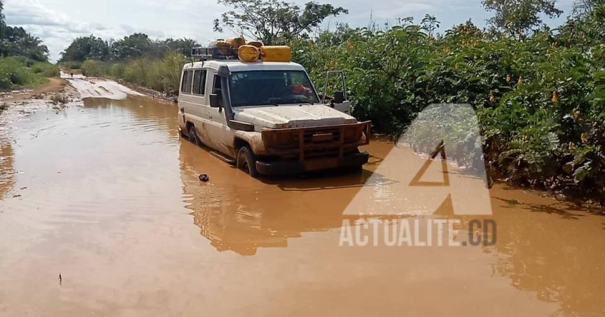 La RN17 entre Kinshasa et Bandundu